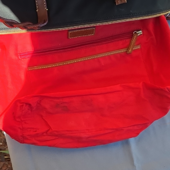 Dooney & Bourke Tan and Black Leather Tote - Picture 10 of 16
